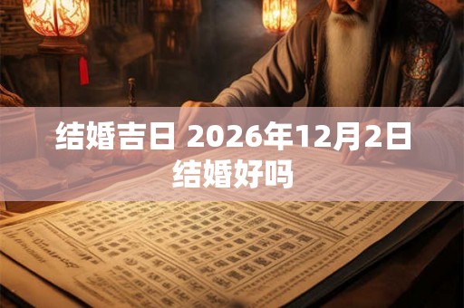结婚吉日 2026年12月2日结婚好吗