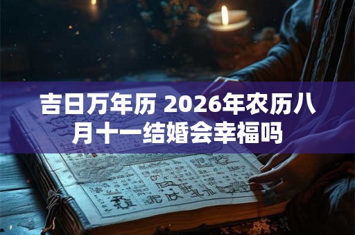 吉日万年历 2026年农历八月十一结婚会幸福吗