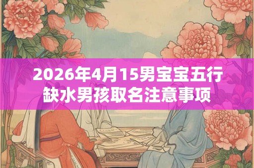 2026年4月15男宝宝五行缺水男孩取名注意事项
