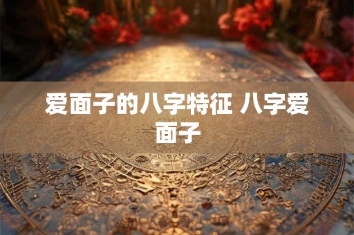 爱面子的八字特征 八字爱面子 爱面子的八字特征 八字爱面子