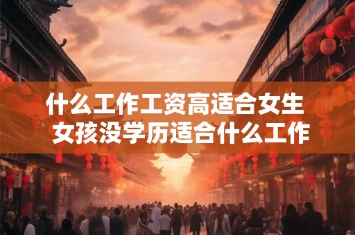 什么工作工资高适合女生  女孩没学历适合什么工作