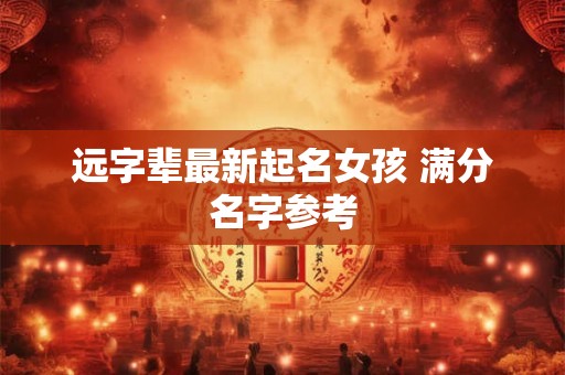 远字辈最新起名女孩 满分名字参考