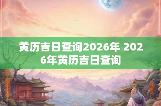 黄历吉日查询2026年 2026年黄历吉日查询 黄历吉日查询2026年 2026年黄历吉日查询
