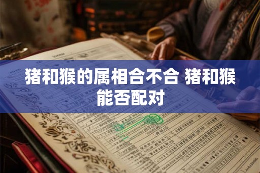 猪和猴的属相合不合 猪和猴能否配对