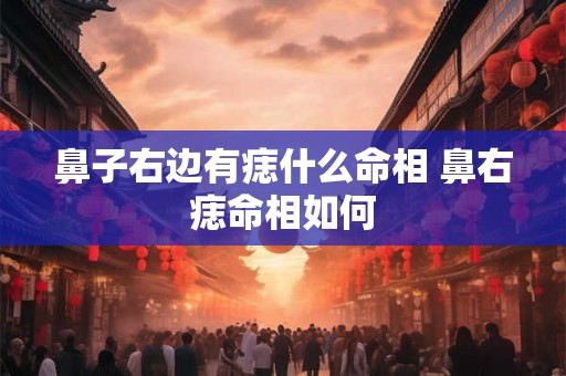 鼻子右边有痣什么命相 鼻右痣命相如何