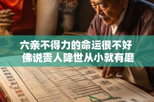 六亲不得力的命运很不好  佛说贵人降世从小就有磨难