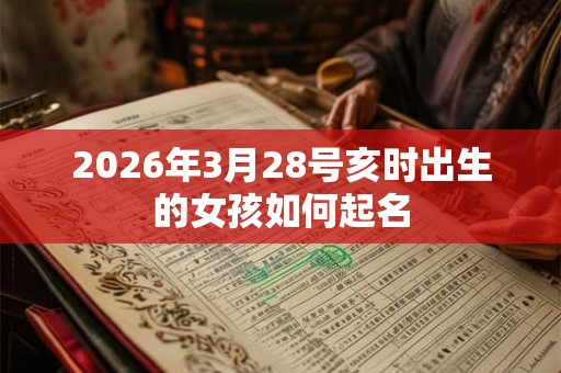 2026年3月28号亥时出生的女孩如何起名