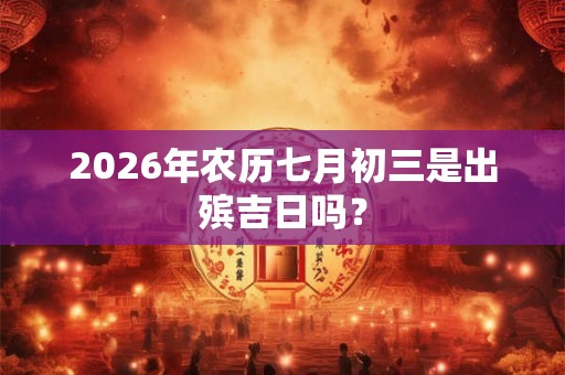 2026年农历七月初三是出殡吉日吗？