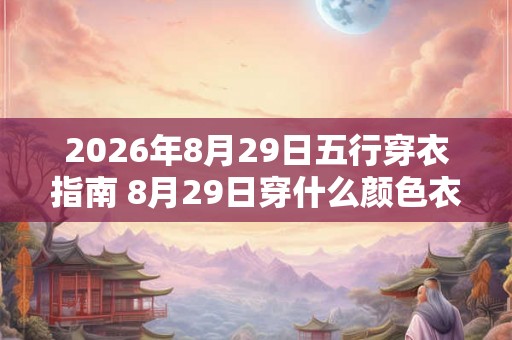 2026年8月29日五行穿衣指南 8月29日穿什么颜色衣服