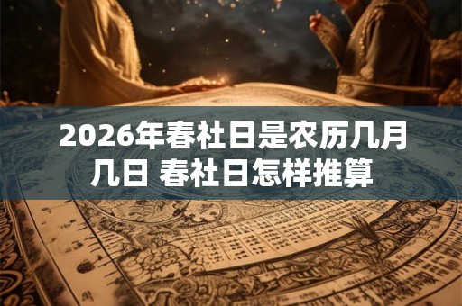 2026年春社日是农历几月几日 春社日怎样推算