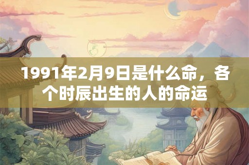 1991年2月9日是什么命，各个时辰出生的人的命运