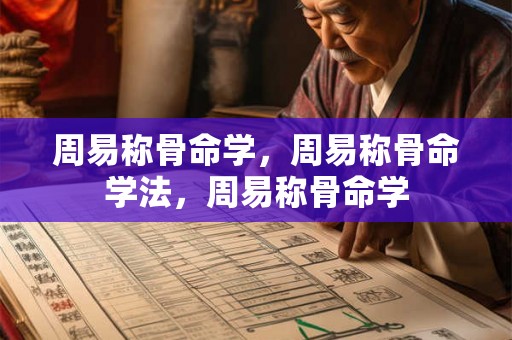 周易称骨命学，周易称骨命学法，周易称骨命学