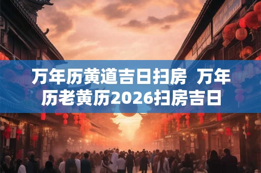 万年历黄道吉日扫房  万年历老黄历2026扫房吉日