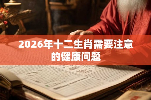 2026年十二生肖需要注意的健康问题