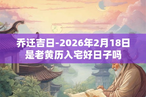 乔迁吉日-2026年2月18日是老黄历入宅好日子吗