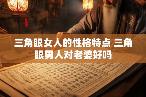 三角眼女人的性格特点 三角眼男人对老婆好吗