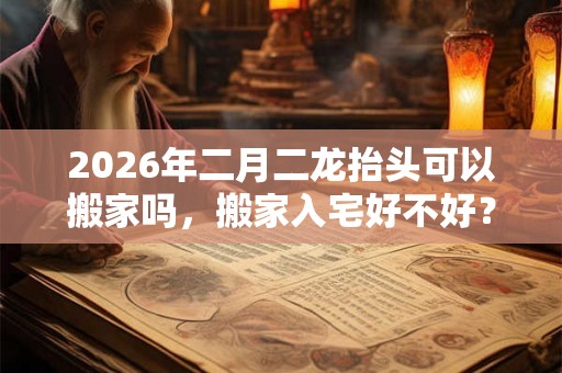2026年二月二龙抬头可以搬家吗，搬家入宅好不好？