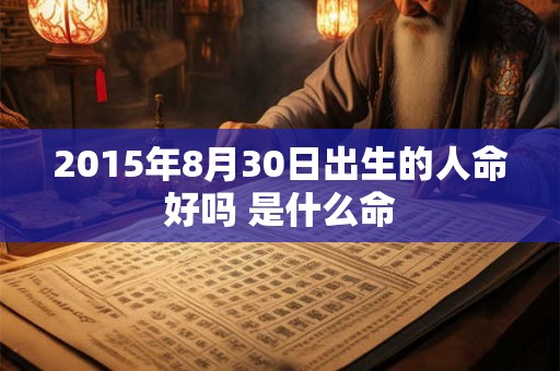 2015年8月30日出生的人命好吗 是什么命