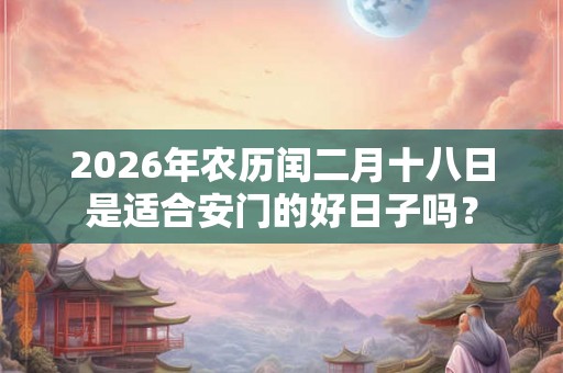 2026年农历闰二月十八日是适合安门的好日子吗？