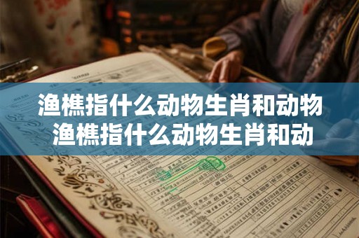 渔樵指什么动物生肖和动物 渔樵指什么动物生肖和动物有关