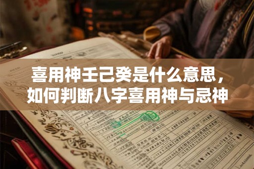 喜用神壬己癸是什么意思，如何判断八字喜用神与忌神
