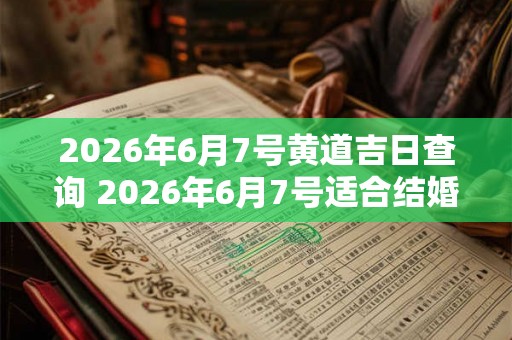 2026年6月7号黄道吉日查询 2026年6月7号适合结婚吗