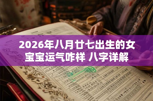 2026年八月廿七出生的女宝宝运气咋样 八字详解 2026年八月廿七出生的女宝宝运气咋样 八字详解