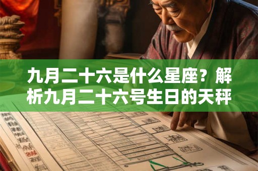 九月二十六是什么星座？解析九月二十六号生日的天秤座特点
