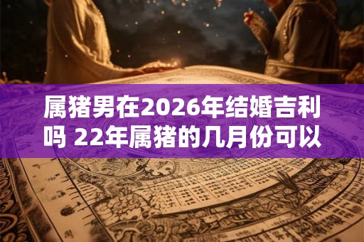 属猪男在2026年结婚吉利吗 22年属猪的几月份可以结婚
