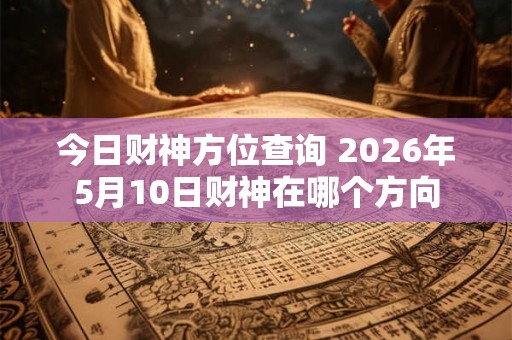 今日财神方位查询 2026年5月10日财神在哪个方向