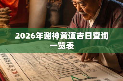 2026年谢神黄道吉日查询一览表 2026年谢神黄道吉日查询一览表