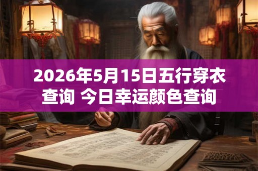 2026年5月15日五行穿衣查询 今日幸运颜色查询