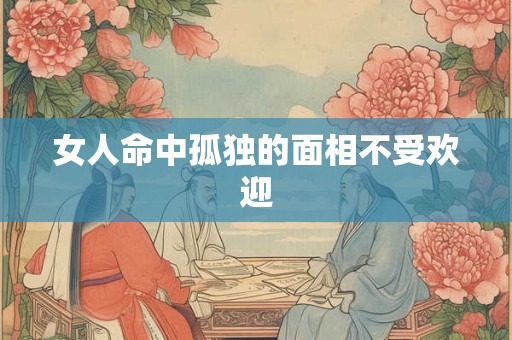 女人命中孤独的面相不受欢迎