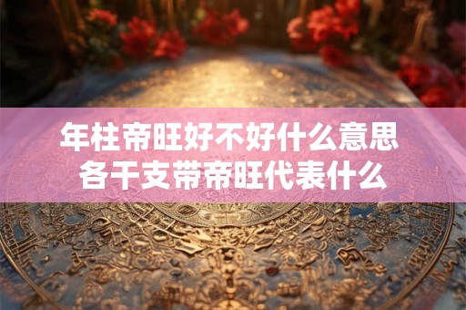 年柱帝旺好不好什么意思 各干支带帝旺代表什么