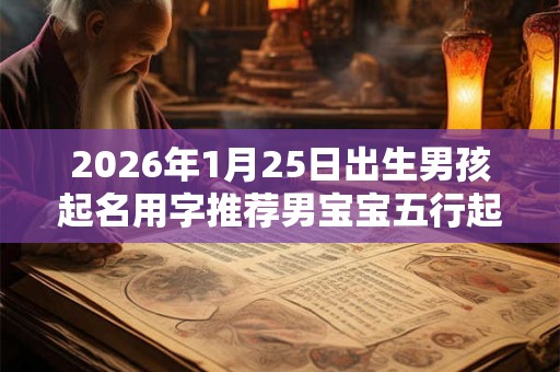 2026年1月25日出生男孩起名用字推荐男宝宝五行起名大全 2026年1月25日出生男孩起名用字推荐男宝宝五行起名大全