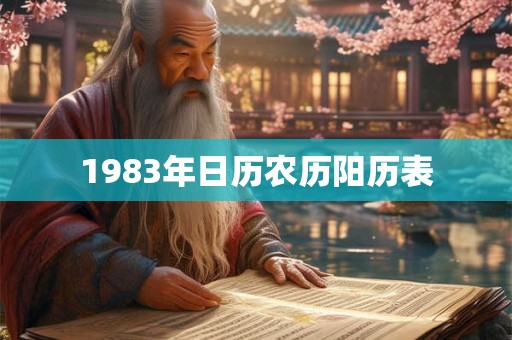 1983年日历农历阳历表