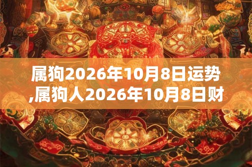 属狗2026年10月8日运势,属狗人2026年10月8日财运,生肖狗2026年10月8日运势