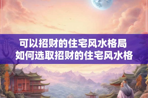 可以招财的住宅风水格局 如何选取招财的住宅风水格局
