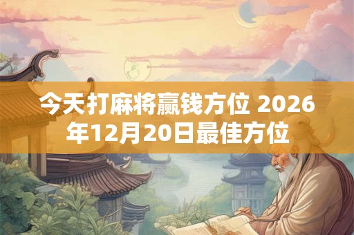 今天打麻将赢钱方位 2026年12月20日最佳方位