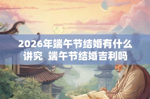 2026年端午节结婚有什么讲究  端午节结婚吉利吗