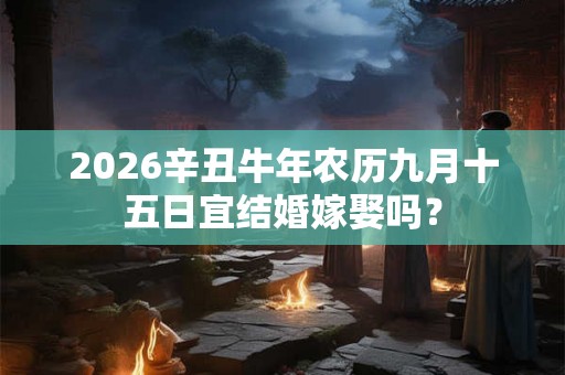 2026辛丑牛年农历九月十五日宜结婚嫁娶吗？