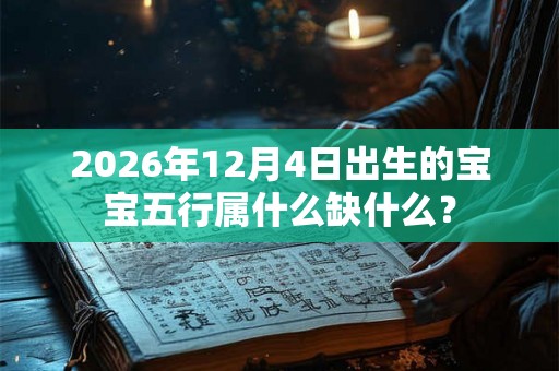 2026年12月4日出生的宝宝五行属什么缺什么？