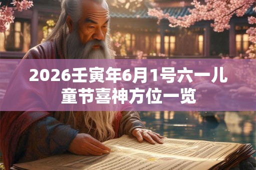 2026壬寅年6月1号六一儿童节喜神方位一览