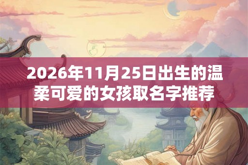 2026年11月25日出生的温柔可爱的女孩取名字推荐