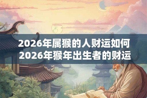 2026年属猴的人财运如何 2026年猴年出生者的财运如何