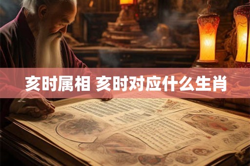 亥时属相 亥时对应什么生肖