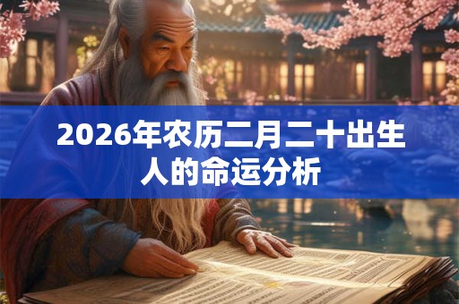 2026年农历二月二十出生人的命运分析