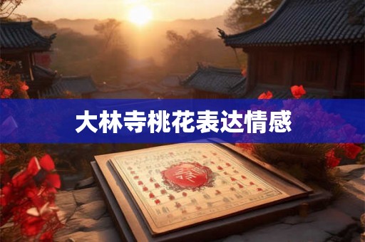 大林寺桃花表达情感