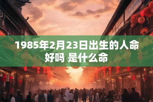 1985年2月23日出生的人命好吗 是什么命