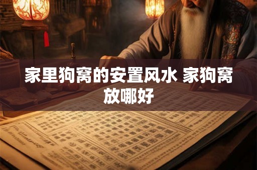 家里狗窝的安置风水 家狗窝放哪好